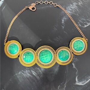 Amrita Singh Gold and Turquoise Necklace